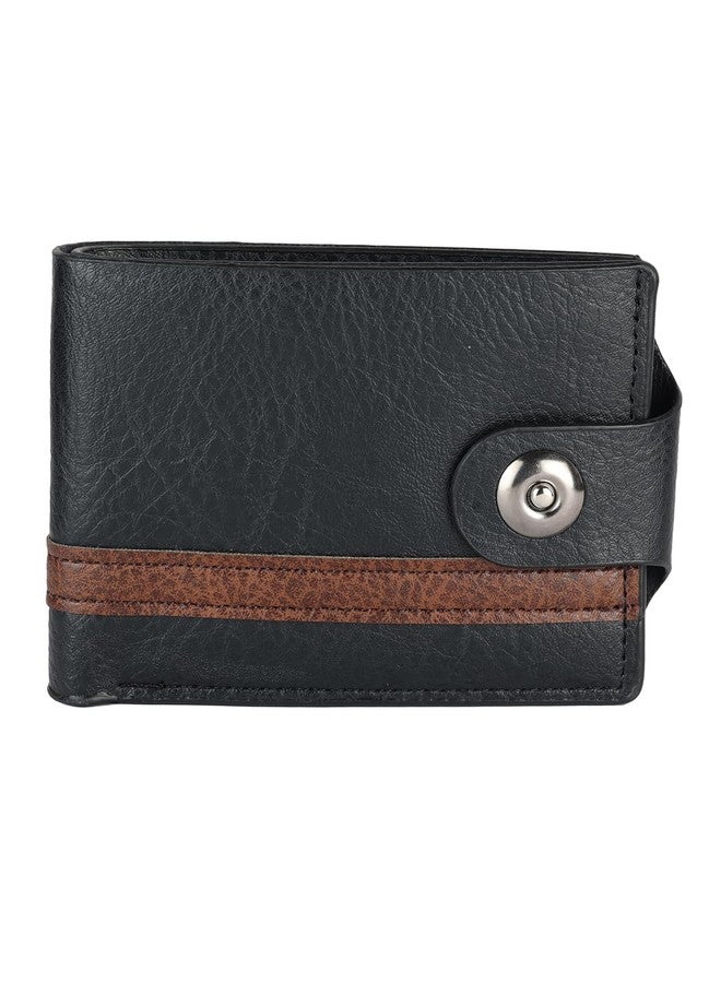 ZEVORA Men Travel, Trendy, Casual Black Leather Wallet (3 Card Slots) - Image 1